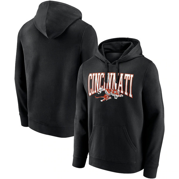 Men's Cincinnati Bengals Black Gridiron Classics Campus Standard Pullover Hoodie Men's Cincinnati Bengals Black Gridiron Classics Campus Standard Pullover Hoodie